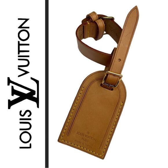 Louis Vuitton Genuine Leather Luggage Tag - Made in France - Picture 1 of 3